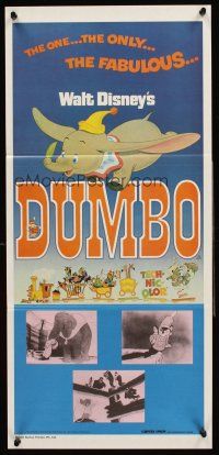 4b200 DUMBO Aust daybill R76 the one and only fabulous Walt Disney circus elephant classic!