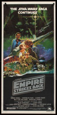4b204 EMPIRE STRIKES BACK Aust daybill '80 George Lucas sci-fi classic, art by Noriyoshi Ohrai!