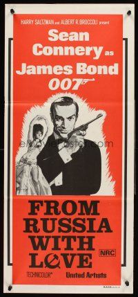 4b225 FROM RUSSIA WITH LOVE Aust daybill R70s Sean Connery is Ian Fleming's James Bond 007!