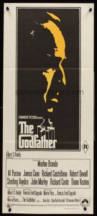 4b234 GODFATHER Aust daybill '72 Marlon Brando, Francis Ford Coppola classic, rare second printing!