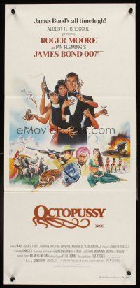 4b322 OCTOPUSSY Aust daybill '83 art of Maud Adams & Roger Moore as James Bond by Daniel Gouzee!