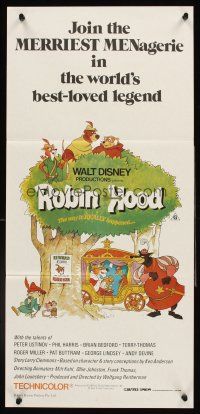 4b358 ROBIN HOOD Aust daybill R83 Walt Disney cartoon, the way it REALLY happened!