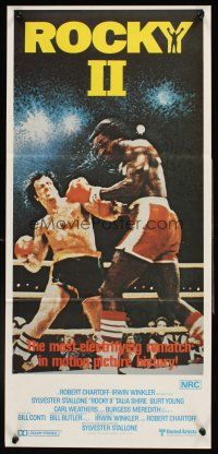 4b362 ROCKY II Aust daybill '79 Sylvester Stallone & Carl Weathers fight in ring, boxing sequel!