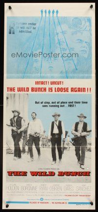 4b451 WILD BUNCH Aust daybill R70s Sam Peckinpah cowboy classic, William Holden & Ernest Borgnine!