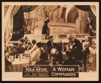 4b473 WOMAN COMMANDS English LC '32 great image of sexy Pola Negri on stage overlooking crowd!