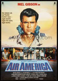 4b042 AIR AMERICA German '90 Casaro art of pilot Mel Gibson flying for the CIA!