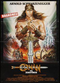 4b060 CONAN THE DESTROYER German '84 Arnold Schwarzenegger is the most powerful legend of all!
