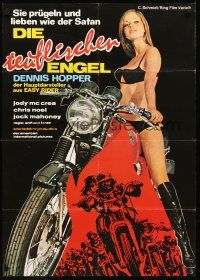 4b082 GLORY STOMPERS German R1972 AIP biker, Dennis Hopper, wild photo of sexy biker!