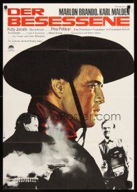 4b111 ONE EYED JACKS German '61 art of Karl Malden + star & director Marlon Brando!