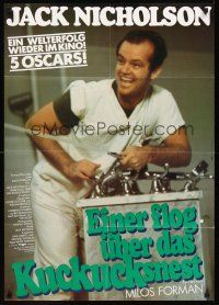 4b112 ONE FLEW OVER THE CUCKOO'S NEST German 1981 laughing Jack Nicholson, Forman's classic!