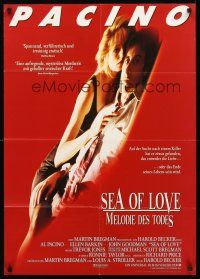 4b114 SEA OF LOVE German '89 Ellen Barkin is either the love of Al Pacino's life or the end!