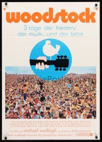 4b122 WOODSTOCK German R1974 classic rock & roll concert, huge crown and Arnold Skolnick artwork!