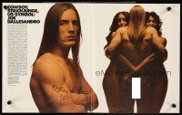 4b036 ANDY WARHOL'S TRASH 3 German 12x19s '71 c/u of barechested Joe Dallessandro, Andy Warhol!