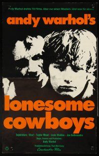 4b039 LONESOME COWBOYS German 12x19 '74 Andy Warhol surreal western, Joe Dallesandro
