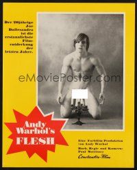 4b628 ANDY WARHOL'S FLESH yellow style German LC '70 image of nude Joe Dallesandro w/candles!