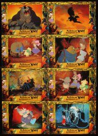 4b026 SECRET OF NIMH set 1 German LC poster '82 Don Bluth, cool mouse fantasy cartoon artwork!