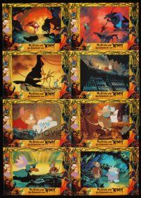 4b027 SECRET OF NIMH set 2 German LC poster '82 Don Bluth, cool mouse fantasy cartoon artwork!