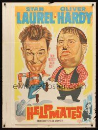 4b007 HELPMATES Indian R60s wonderful different artwork of Stan Laurel & Oliver Hardy!