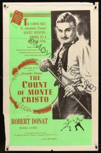 4b005 COUNT OF MONTE CRISTO Trinidadian R60s cool image of Robert Donat as Edmond Dantes!