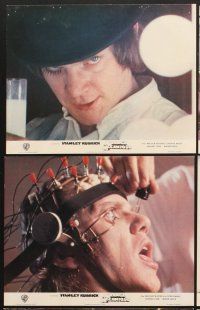 4b933 CLOCKWORK ORANGE 7 French LCs R82 Stanley Kubrick classic, Malcolm McDowell & his droogs!
