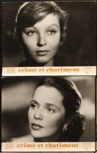 4b649 CRIME & PUNISHMENT 16 French LCs '56 Jean Gabin, Marina Vlady, Ulla Jacobsson, Dostoyevsky!