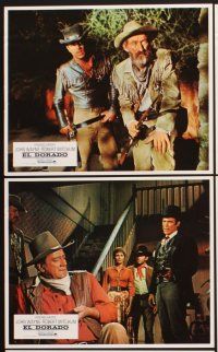 4b685 EL DORADO 12 French LCs R70s John Wayne, Robert Mitchum, directed by Howard Hawks!