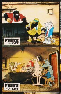 4b790 FRITZ THE CAT 9 French LCs R80s Ralph Bakshi sex cartoon, he's x-rated and animated!