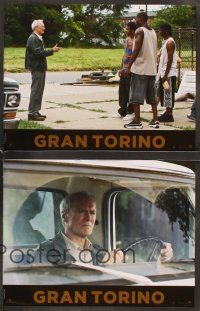 4b854 GRAN TORINO 8 French LCs '09 great images of cranky old man Clint Eastwood!