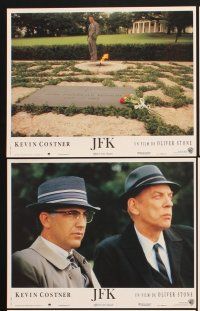 4b763 JFK 10 French LCs '91 Oliver Stone, Kevin Costner, Kevin Bacon, Tommy Lee Jones