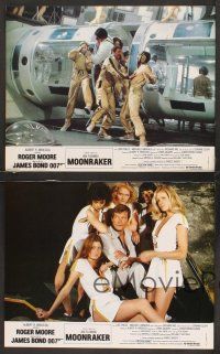 4b879 MOONRAKER 8 French LCs '79 Roger Moore as James Bond & sexy space babes!