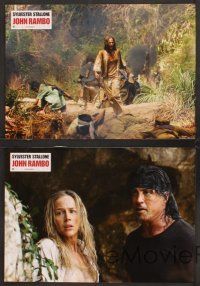4b893 RAMBO 8 French LCs '08 Julie Benz, wildman Sylvester Stallone in title role!