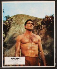 4b920 TARZAN & THE JUNGLE BOY 8 style B French LCs '68 Mike Henry in loincloth in wild jungle!
