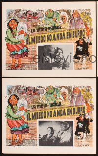 4b548 EL MIEDO NO ANDA EN BURRO 3 Mexican LC '76 border art of girl & lots of creepy monsters!