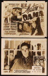 4b464 BIG SHOT 7 South American LCs '42 Humphrey Bogart & pretty Irene Manning, blackface!
