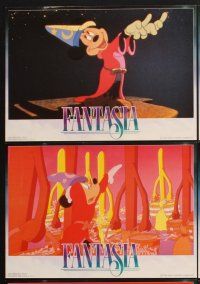 4b488 FANTASIA 12 Spanish LCs R80s image of Mickey Mouse & others, Disney musical cartoon classic!