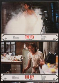 4b489 FLY 12 Spanish LCs '86 David Cronenberg sci-fi remake, Jeff Goldblum, Geena Davis!