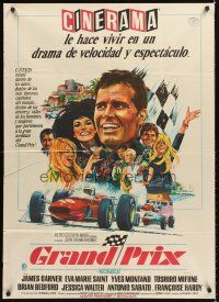 4c116 GRAND PRIX Argentinean '67 Formula One race car driver James Garner in Cinerama!