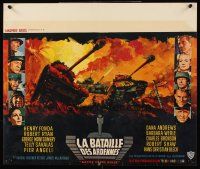 4c112 BATTLE OF THE BULGE Belgian '66 Henry Fonda, Robert Shaw, really cool Ray tank artwork!