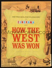 4c071 HOW THE WEST WAS WON English program '62 John Ford classic all-star Cinerama epic, cool!