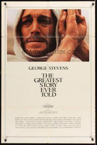 4c028 GREATEST STORY EVER TOLD Cinerama 1sh '65 George Stevens, Max von Sydow as Jesus!