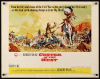 4c037 CUSTER OF THE WEST 1/2sh '68 art of Robert Shaw vs Indians at the Battle of Little Big Horn!