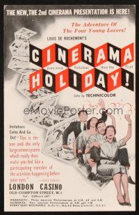 4c074 CINERAMA HOLIDAY English herald '56 makes you feel like a participating member of the movie!