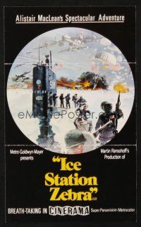 4c075 ICE STATION ZEBRA English herald '69 Rock Hudson, cool artwork by Bob McCall, Cinerama!