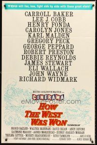 4c023 HOW THE WEST WAS WON int'l Cinerama 1sh '62 epic with all-star cast directed by John Ford!