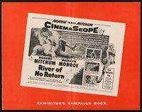 4c094 RIVER OF NO RETURN pressbook '54 Robert Mitchum & sexy Marilyn Monroe, Otto Preminger!