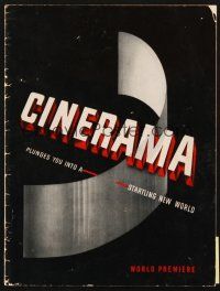 4c047 CINERAMA 2nd printing program '52 it plunges you into a startling new world!