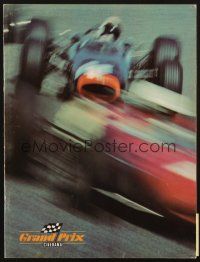 4c054 GRAND PRIX program '67 John Frankenheimer, James Garner, cool F1 racing images, Cinerama!