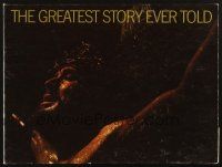 4c038 GREATEST STORY EVER TOLD hardcover program book '65 George Stevens, Max von Sydow as Jesus!
