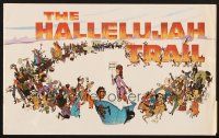 4c055 HALLELUJAH TRAIL program '65 John Sturges, wonderful artwork & cast profiles, Cinerama!