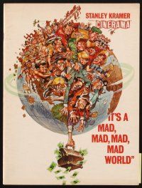 4c057 IT'S A MAD, MAD, MAD, MAD WORLD Cinerama program '64 art of cast on Earth by Jack Davis!